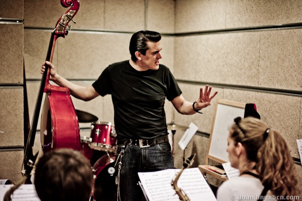 Assaig de la Barcelona Big Blues Band